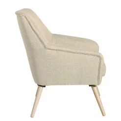 Discount Wohnen Sessel in Beige und Buche Natur - Vareika