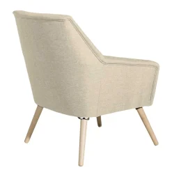 Discount Wohnen Sessel in Beige und Buche Natur - Vareika