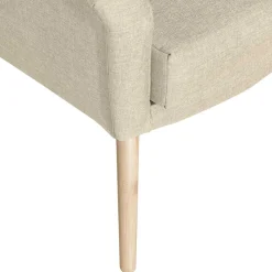 Discount Wohnen Sessel in Beige und Buche Natur - Vareika