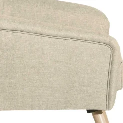 Discount Wohnen Sessel in Beige und Buche Natur - Vareika