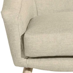 Discount Wohnen Sessel in Beige und Buche Natur - Vareika