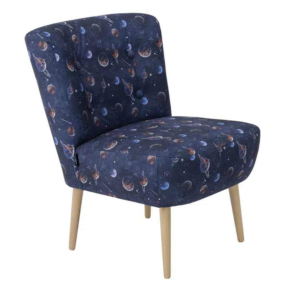 Best Wohnen Sessel in Blau mit Planeten und Sternen - Marcs