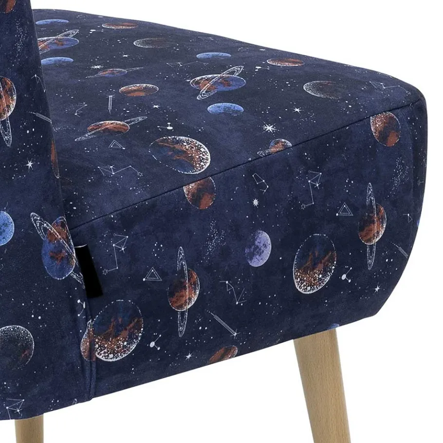 Best Wohnen Sessel in Blau mit Planeten und Sternen - Marcs