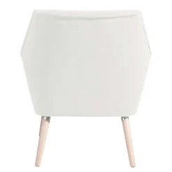 Hot Wohnen Sessel in Creme Velours-Stoff - Emia