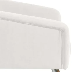 Hot Wohnen Sessel in Creme Velours-Stoff - Emia