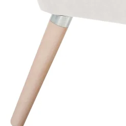 Hot Wohnen Sessel in Creme Velours-Stoff - Emia