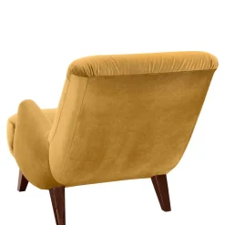 Discount Wohnen Sessel in Gelb und Nussbaum Braun - Nikaragva