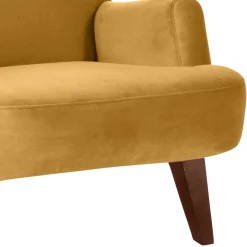 Discount Wohnen Sessel in Gelb und Nussbaum Braun - Nikaragva