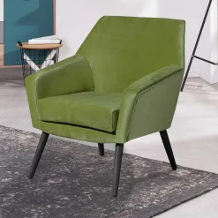 Outlet Wohnen Sessel in Oliv Grün und Schwarz - Astrid