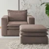 Sale Wohnen Sessel mit Hocker im Set - Anyna (zweiteilig)