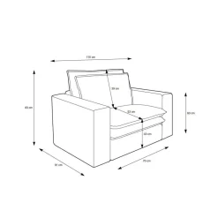 Sale Wohnen Sessel mit Hocker im Set - Anyna (zweiteilig)