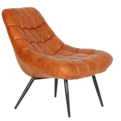 Clearance Wohnen Sessel ohne Armlehnen in Cognac Braun - Escavan
