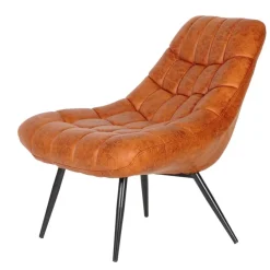Clearance Wohnen Sessel ohne Armlehnen in Cognac Braun - Escavan