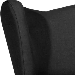 Hot Wohnen Sessel ohne Armlehnen in Schwarz Stoff - Oase