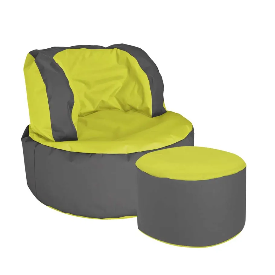 Outlet Wohnen Sessel Sitzsack Mapsy in Grün Grau
