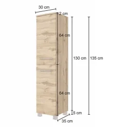 Sale Wohnen Set Badezimmer-Möbel Programm - Yazemina (fünfteilig)