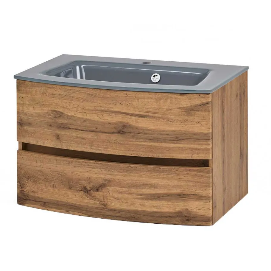 Discount Wohnen Set Badmöbel in Holz Optik - Neuzera (vierteilig)