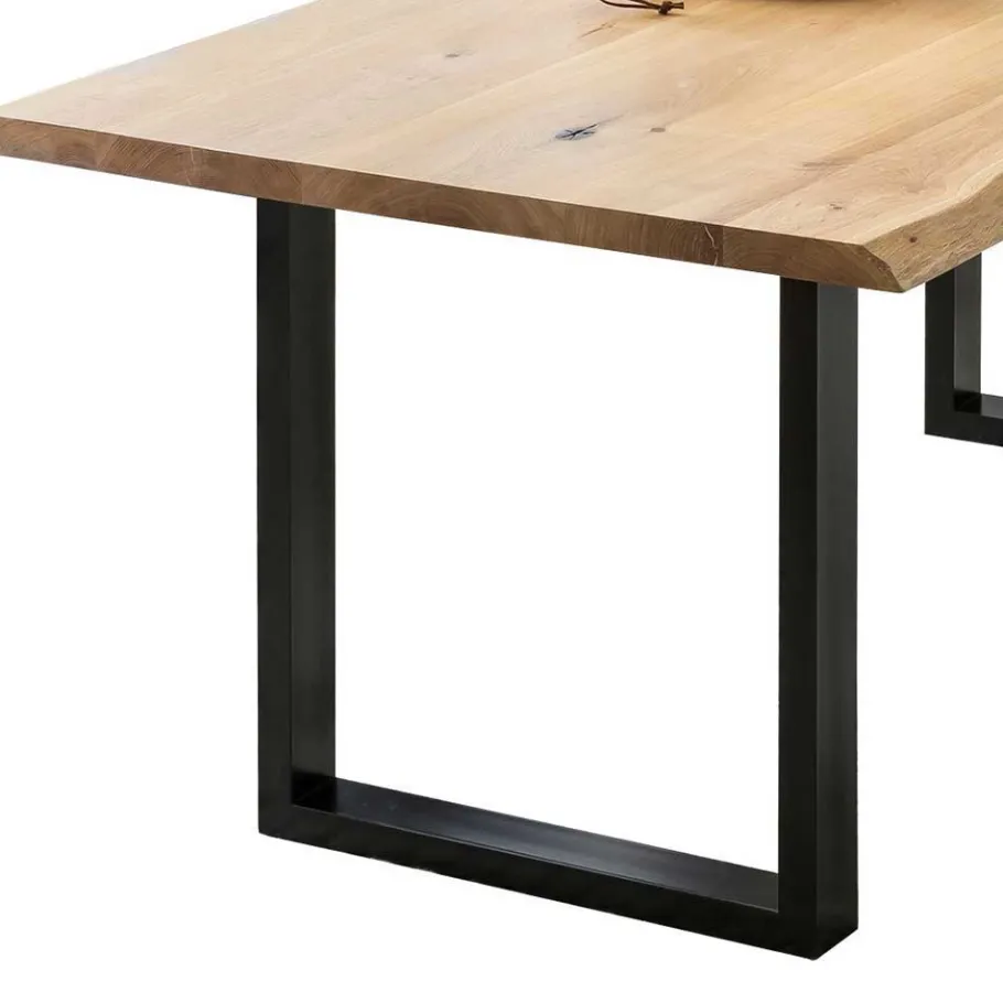 Outlet Wohnen Set Baumkantentisch & Samtstühle - Sylverta (fünfteilig)