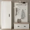 Best Wohnen Set Dielen Ausstattung mit Schrank - Nedita (dreiteilig)