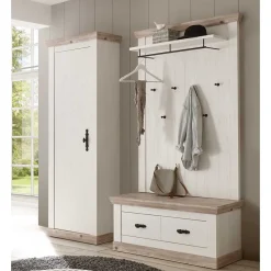 Best Wohnen Set Dielen Ausstattung mit Schrank - Nedita (dreiteilig)