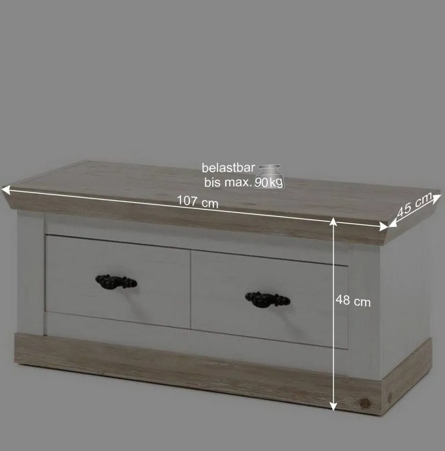 Best Wohnen Set Dielen Ausstattung mit Schrank - Nedita (dreiteilig)