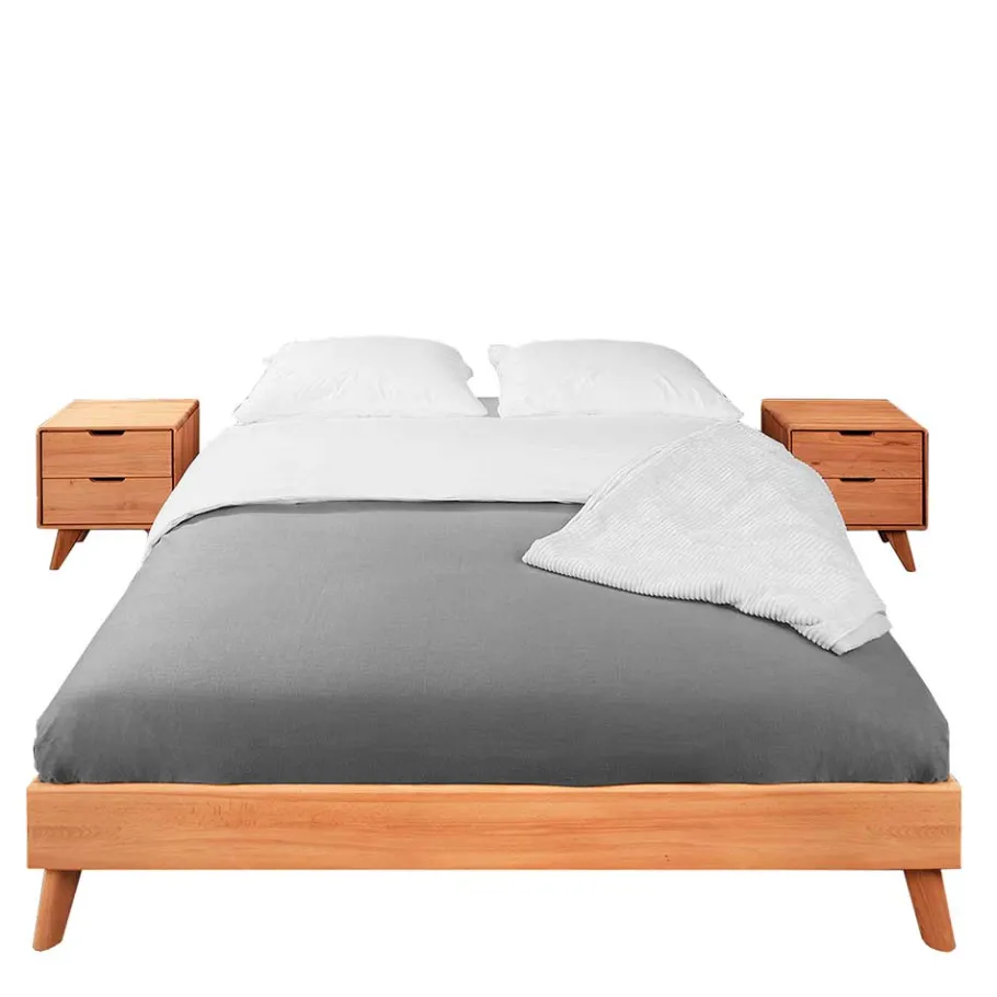 Sale Wohnen Set Doppelbett & Nachtkommoden - Junola I (dreiteilig)