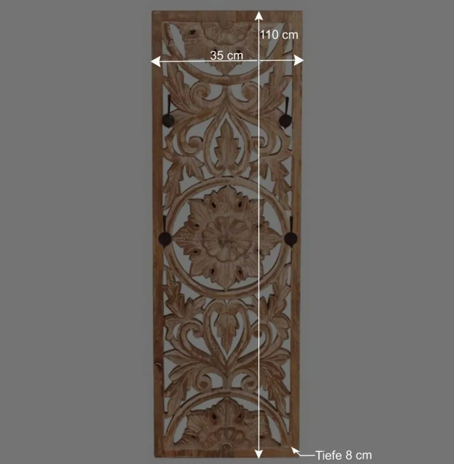 Outlet Wohnen Set Garderoben Möbel im Boho Style - Runiasa (dreiteilig)
