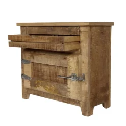 Online Wohnen Set Holz Badmöbel im Shabby Chic - Suennas (dreiteilig)