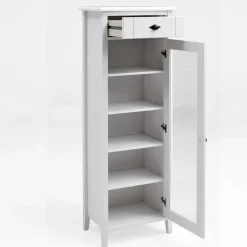 New Wohnen Set Landhaus Badmöbel aus Holz - Satumare (dreiteilig)