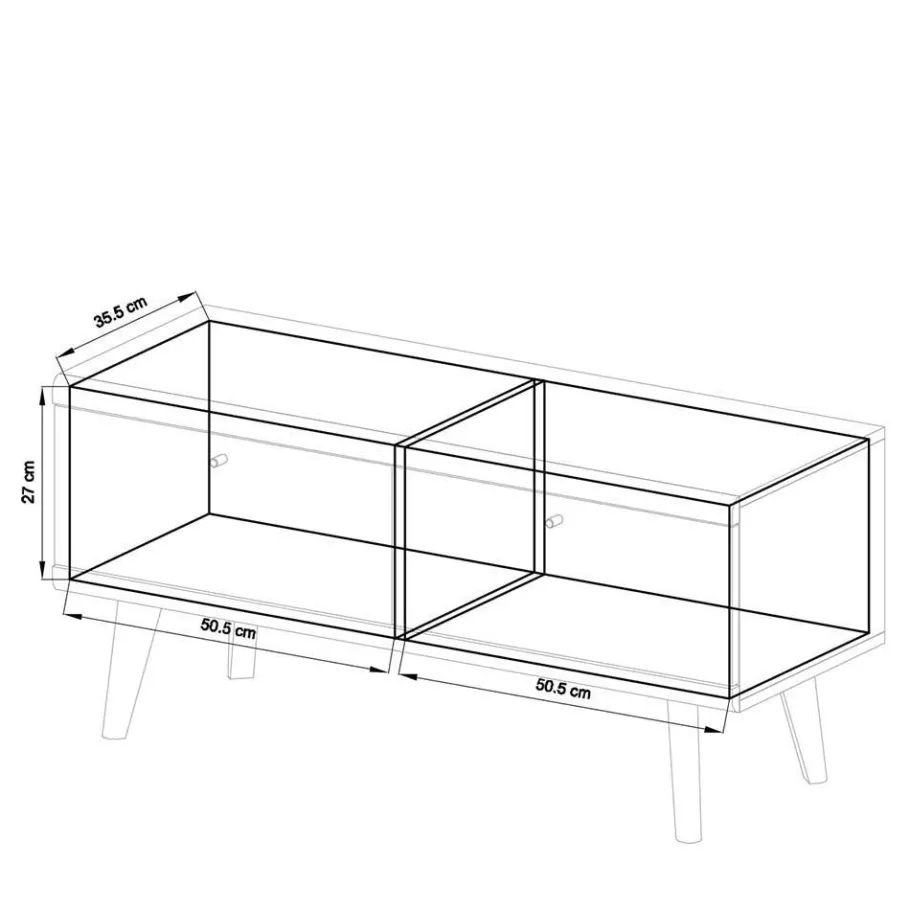 Outlet Wohnen Set Skandi Möbel fürs Wohnzimmer - Cablos (vierteilig)