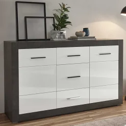 Online Wohnen Set Vitrine & Highboard & Regal - Istensa (dreiteilig)