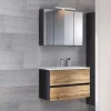 Clearance Wohnen Set Waschplatz mit LED Spiegelschrank - Endely (zweiteilig)