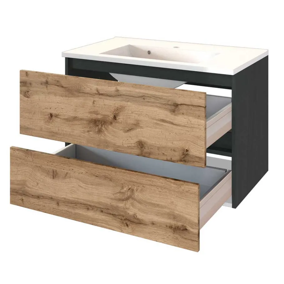 Clearance Wohnen Set Waschplatz mit LED Spiegelschrank - Endely (zweiteilig)
