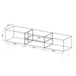 New Wohnen Set Wohnzimmer Einrichtung zweifarbig - Cablos (fünfteilig)