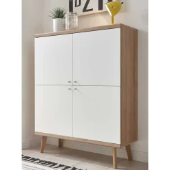 New Wohnen Set Wohnzimmer Einrichtung zweifarbig - Cablos (fünfteilig)