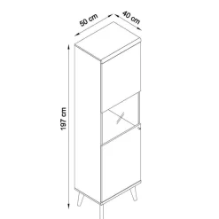 New Wohnen Set Wohnzimmer Einrichtung zweifarbig - Cablos (fünfteilig)