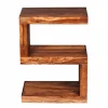 Wohnen S-Form Design Tischchen Hoslo aus Holz massiv