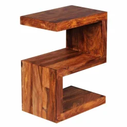 Wohnen S-Form Design Tischchen Hoslo aus Holz massiv