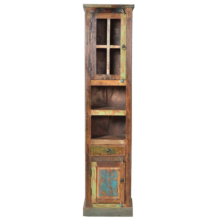 Outlet Wohnen Shabby Badmöbel aus Recyclingholz - Jamaica (fünfteilig)