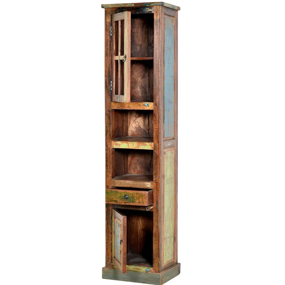 Outlet Wohnen Shabby Badmöbel aus Recyclingholz - Jamaica (fünfteilig)