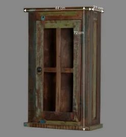 Outlet Wohnen Shabby Badmöbel aus Recyclingholz - Jamaica (fünfteilig)