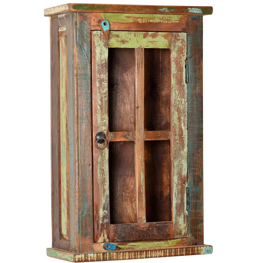 Outlet Wohnen Shabby Badmöbel aus Recyclingholz - Jamaica (fünfteilig)