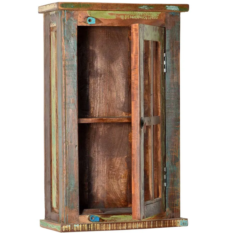 Outlet Wohnen Shabby Badmöbel aus Recyclingholz - Jamaica (fünfteilig)