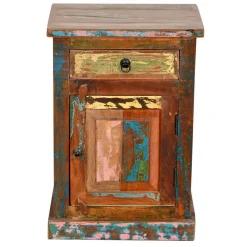 Outlet Wohnen Shabby Badmöbel aus Recyclingholz - Jamaica (fünfteilig)
