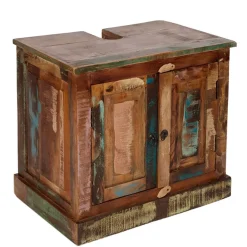 Outlet Wohnen Shabby Badmöbel aus Recyclingholz - Jamaica (fünfteilig)