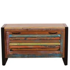 Outlet Wohnen Shabby Chic Bank mit Schuhaufbewahrung - Vosbadus