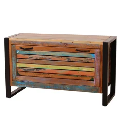 Outlet Wohnen Shabby Chic Bank mit Schuhaufbewahrung - Vosbadus