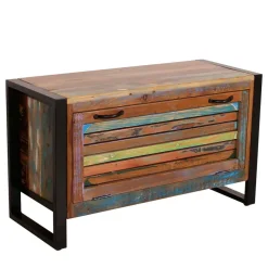 Outlet Wohnen Shabby Chic Bank mit Schuhaufbewahrung - Vosbadus