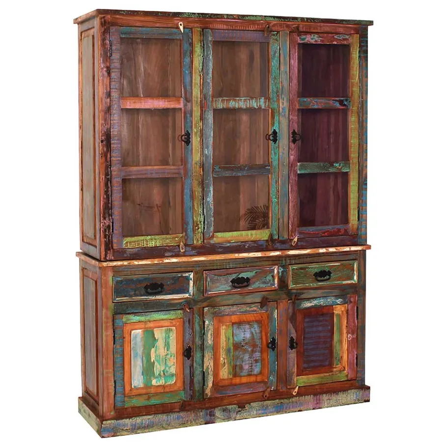Hot Wohnen Shabby Chic Buffetschrank in Braun Bunt - Jamaica
