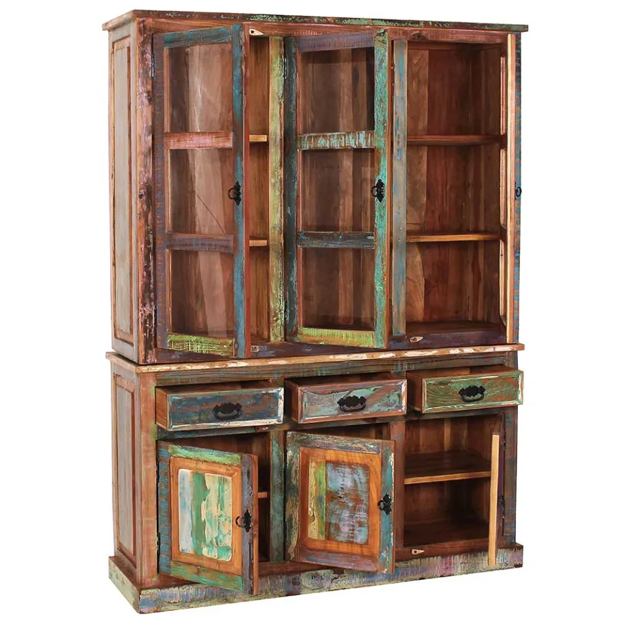 Hot Wohnen Shabby Chic Buffetschrank in Braun Bunt - Jamaica